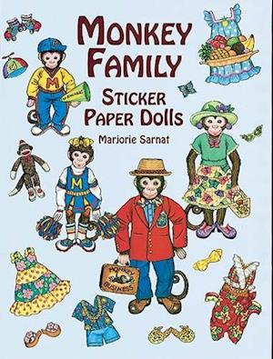 Monkey Family Sticker Paper Dolls