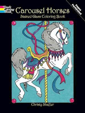 Carousel Horses Stained Glass Coloring Book