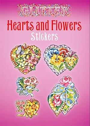 Glitter Hearts and Flowers Stickers