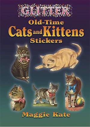 Glitter Old-Time Cats and Kittens Stickers