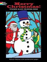 Merry Christmas! Stained Glass Coloring Book