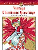 Creative Haven Vintage Christmas Greetings Coloring Book