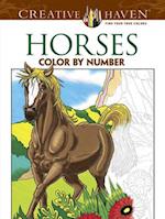 Horses Color by Number Coloring Book