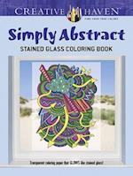 Creative Haven Simply Abstract Stained Glass Coloring Book