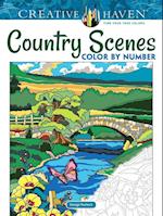 Creative Haven Country Scenes Color by Number Coloring Book