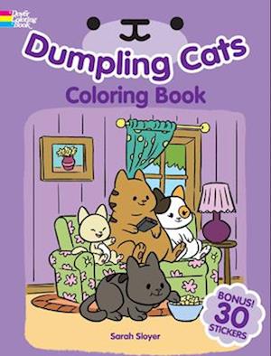 Dumpling Cats Coloring Book with Stickers