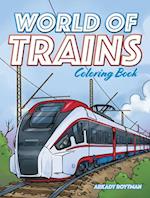 World of Trains Coloring Book