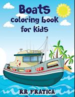 Boats coloring book for kids