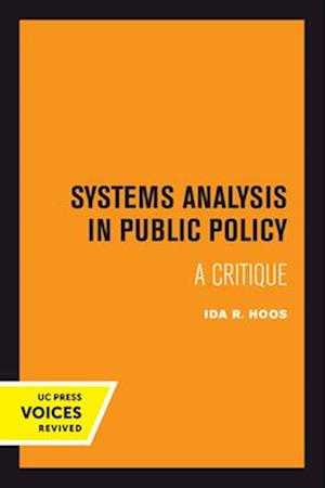 Systems Analysis in Public Policy