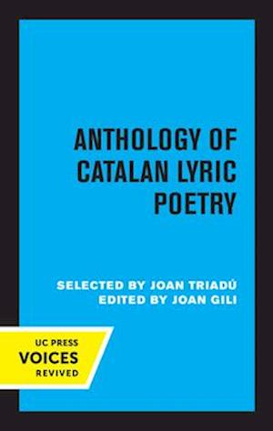 Anthology of Catalan Lyric Poetry