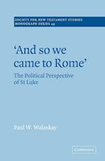 'And So We Came to Rome '