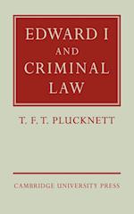 Edward I and Criminal Law