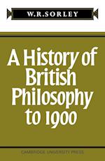 A History of British Philosophy to 1900