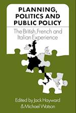 Planning, Politics and Public Policy