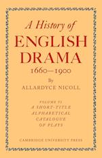 History of English Drama 1660-1900