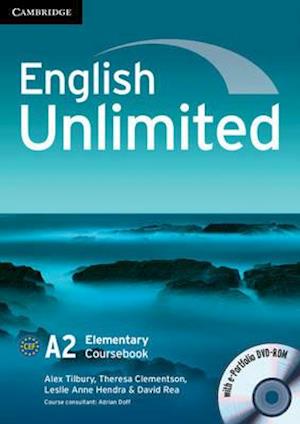English Unlimited Elementary Coursebook with e-Portfolio CD-ROM and Workbook with answers and DVD-ROM Pack