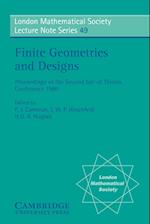 Finite Geometries and Designs