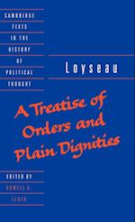 A Treatise of Orders and Plain Dignities