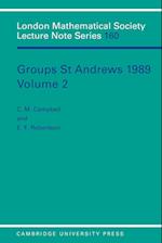 Groups St Andrews 1989: Volume 2