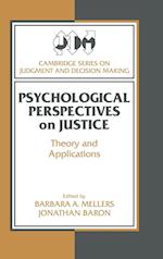 Psychological Perspectives on Justice