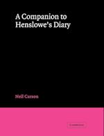 A Companion to Henslowe's Diary
