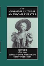 The Cambridge History of American Theatre