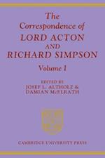 The Correspondence of Lord Acton Richard Simpson 3 Volume Paperback Set