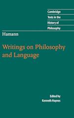 Hamann: Writings on Philosophy and Language