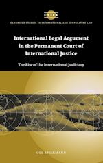 International Legal Argument in the Permanent Court of International Justice