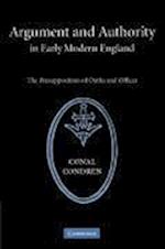 Argument and Authority in Early Modern England