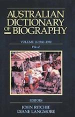 Australian Dictionary of Biography Volume 16