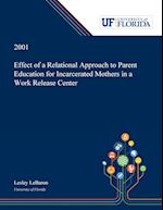 Effect of a Relational Approach to Parent Education for Incarcerated Mothers in a Work Release Center