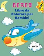 Aereo Libro da Colorare per Bambini età 3+