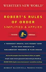 Webster's New World Robert's Rules of Order Simplified and Applied, Third Ed.