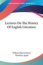 Lectures On The History Of English Literature