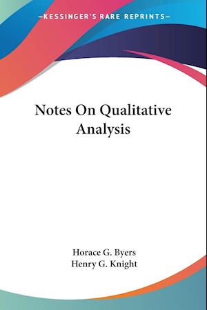 Notes On Qualitative Analysis