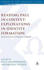 Reading Paul in Context: Explorations in Identity Formation