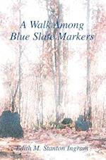 A Walk Among Blue Slate Markers