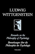 Remarks on the Philosophy of Psychology Volume I