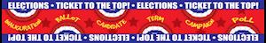 Ticket to the Top - Presidential Elections Bulletin Board Borders