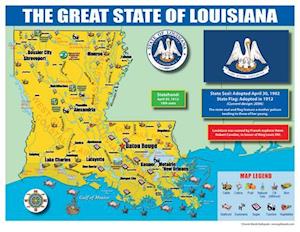 Louisiana State Map for Students - Pack of 30