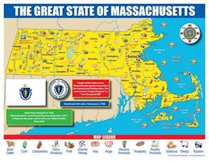 Massachusetts State Map for Students - Pack of 30