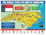 North Carolina State Map for Students - Pack of 30