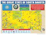 South Dakota State Map for Students - Pack of 30