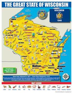 Wisconsin State Map for Students - Pack of 30