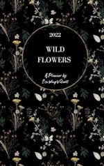 Wild Flowers 2022 Weekly Planner (Black Cover) Hardback 