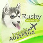 Rusky the Husky travels Australia 