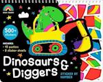Dinosaurs and Diggers- Sticker by Number