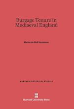 Burgage Tenure in Mediaeval England