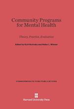 Community Programs for Mental Health